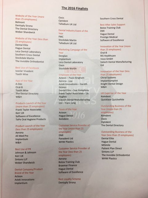 shortlist awards 2016