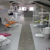 Birds eye of showroom related dental practice design