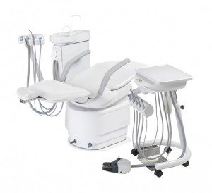 CLEO_II_cart.split-WHITE-72 Belmont Cleo Kneebreak Dental Chair