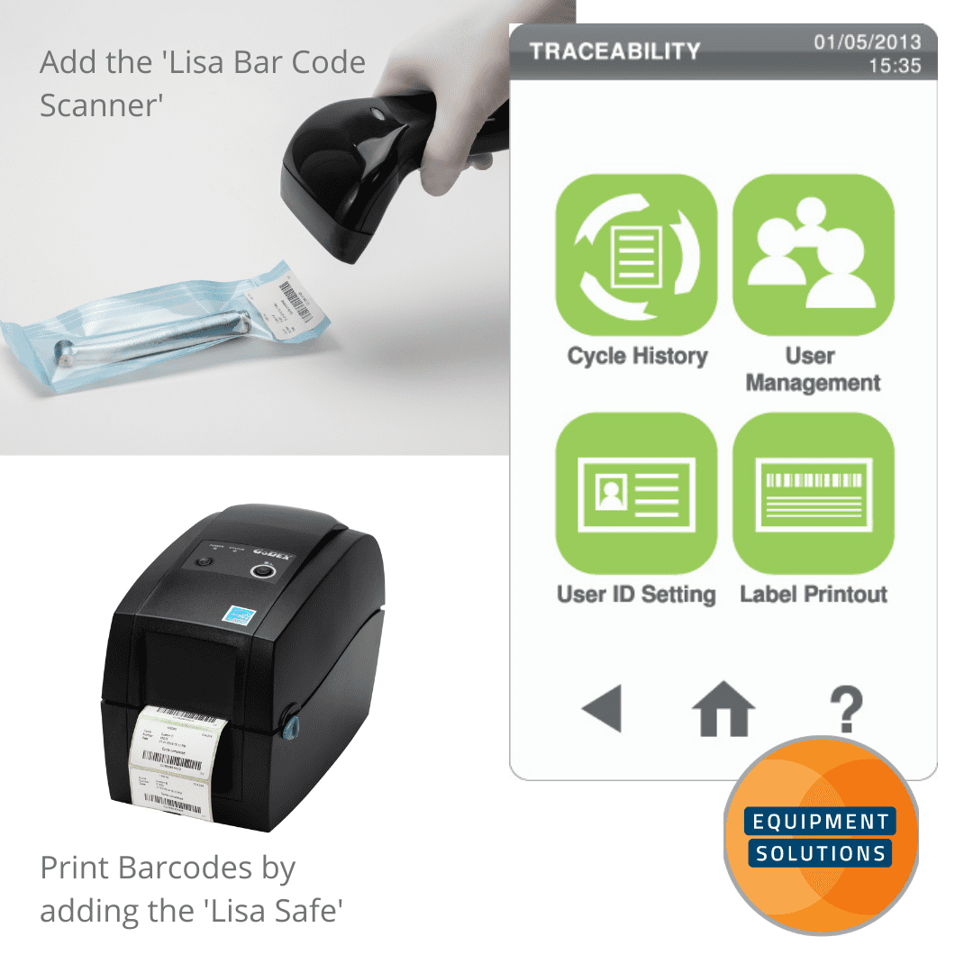 W&H Lisa autoclave ensures you traceability and documentation is water tight.