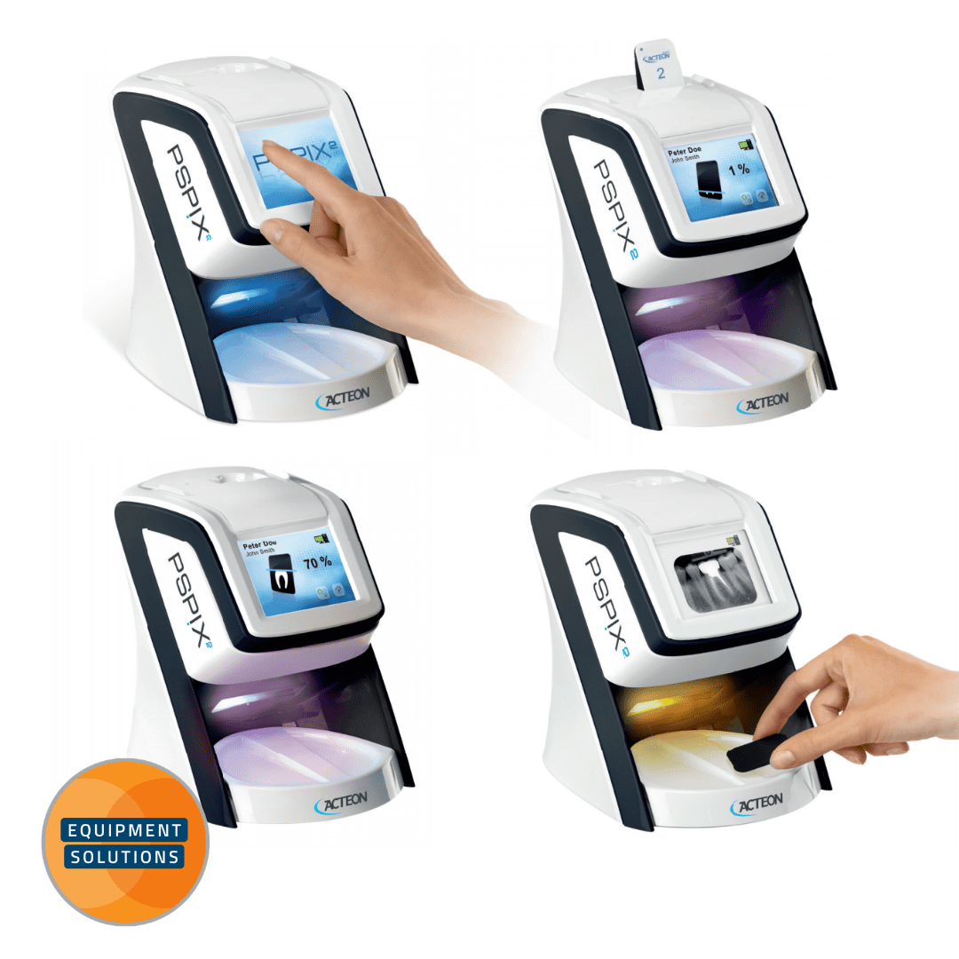 The Acteon PSpix Image plate scanner has light to guide the units status