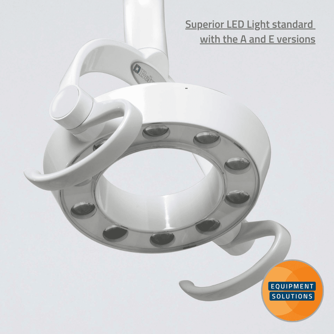 Belmont Cleo IIE Kneebreak Dental Chair comes with the Belmont LED light as standard.
