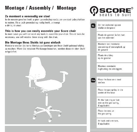 Assembly Brochure cover How to assemble you Score Stool