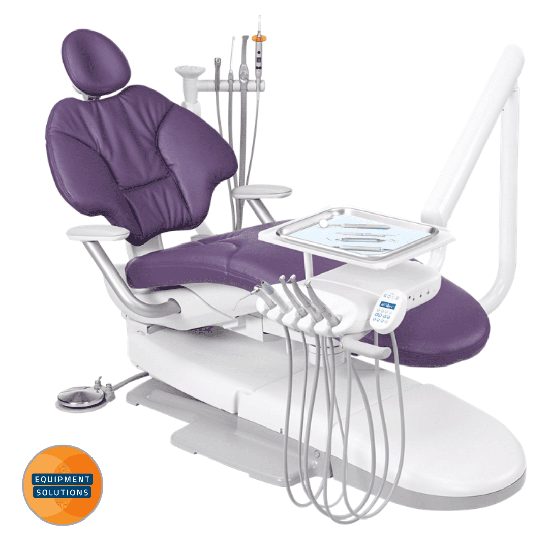 A-dec 400 Dental Chair with Traditional Hanging Delivery.