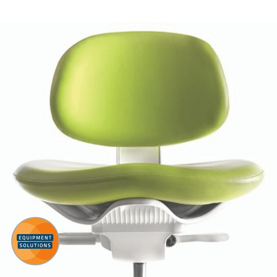 The A-dec 521 Dental Stool supports a positive posture.