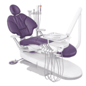 A-dec 400 dental chair with traditional hanging delivery