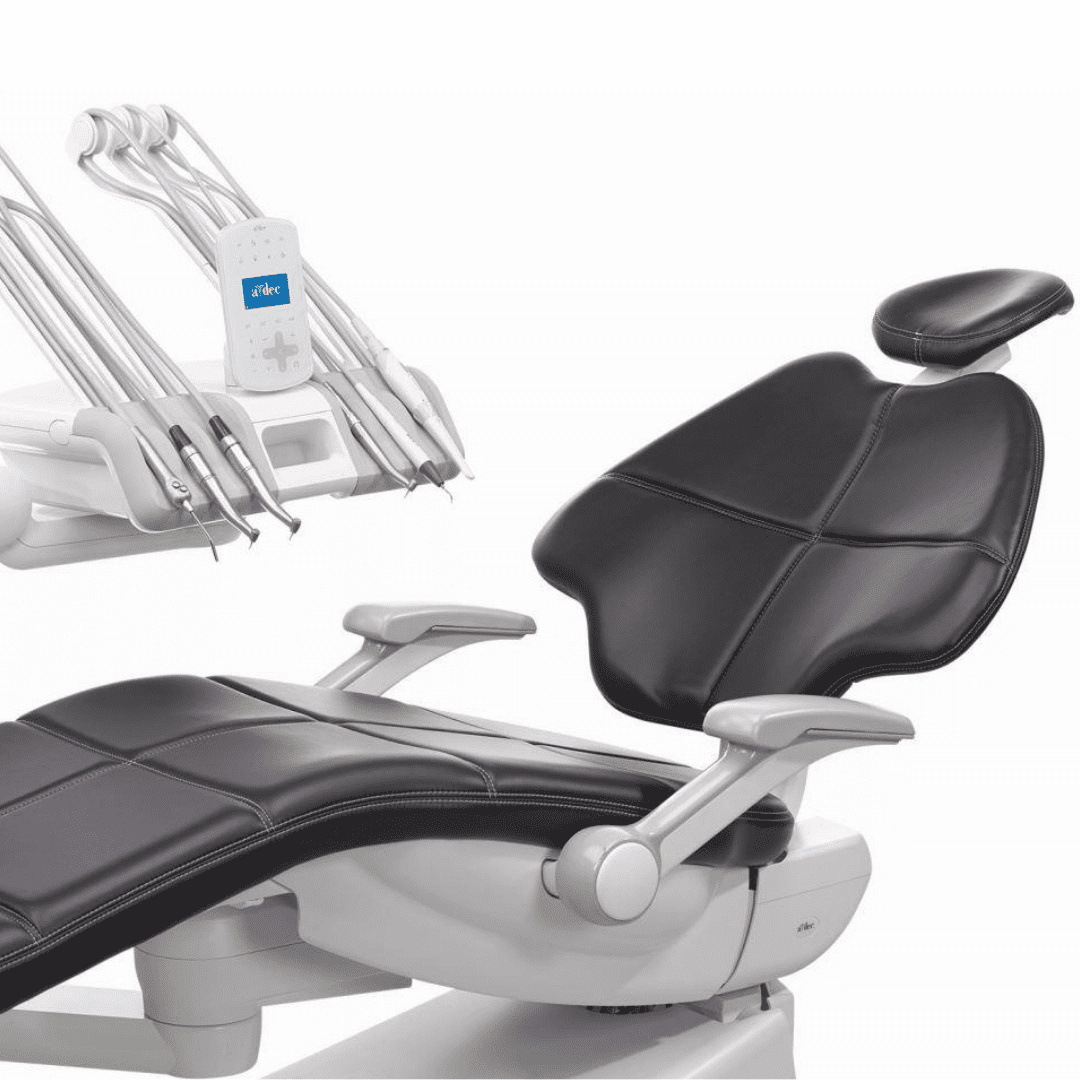 The A-dec 500 is a modular chair package and this shows the continental delivery option.