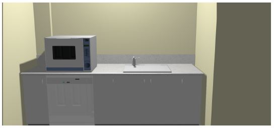 3D Dental Decontamination Room CAD Concept Dirty Side