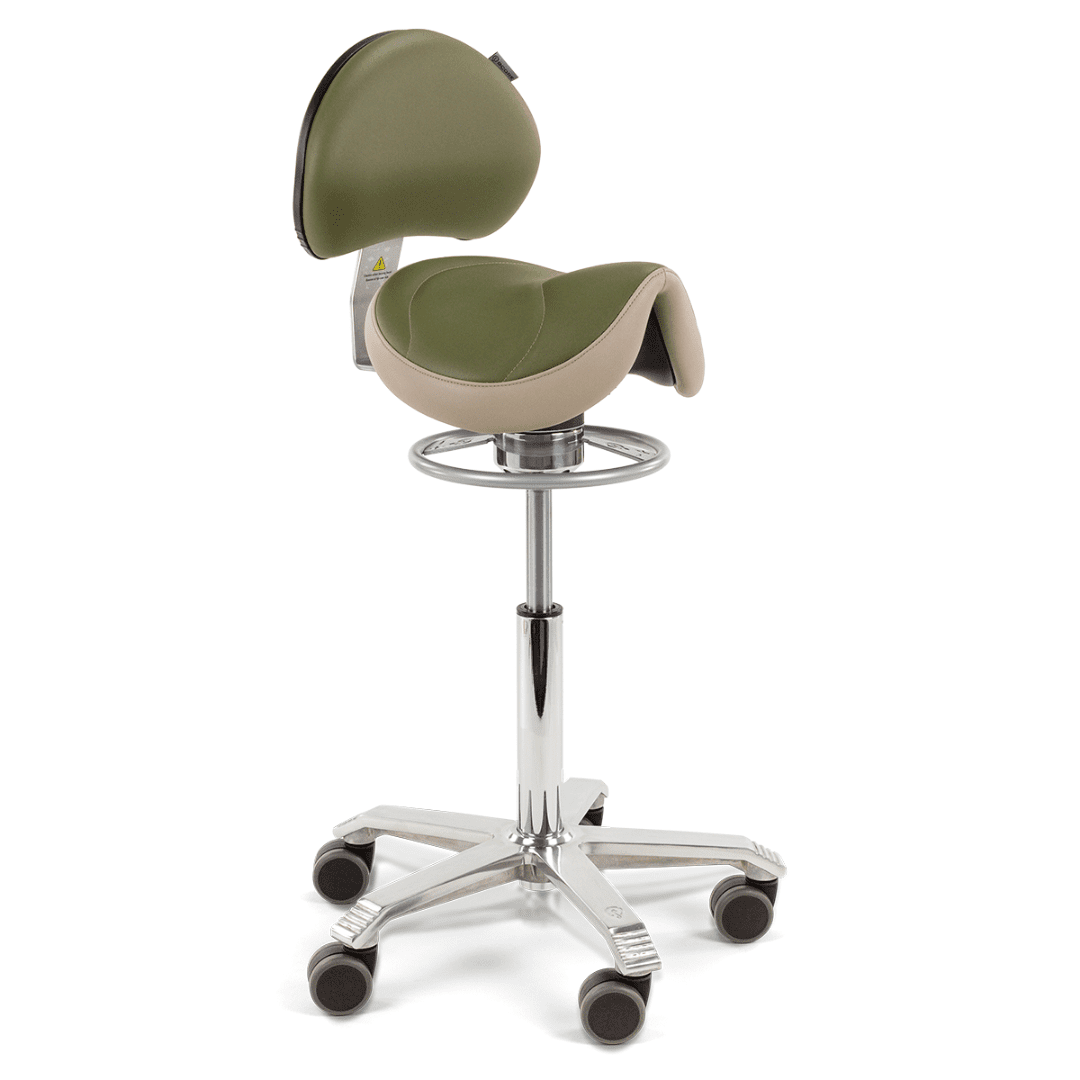 The Score Amazone with Backrest is the wider seat with lumbar support and this has the balance ts from balance ring mechanism