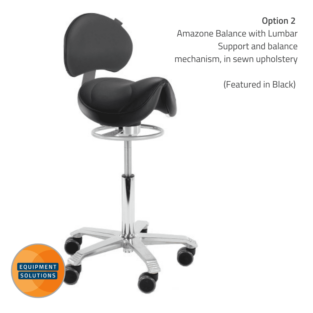 Saddle chair with shop back support