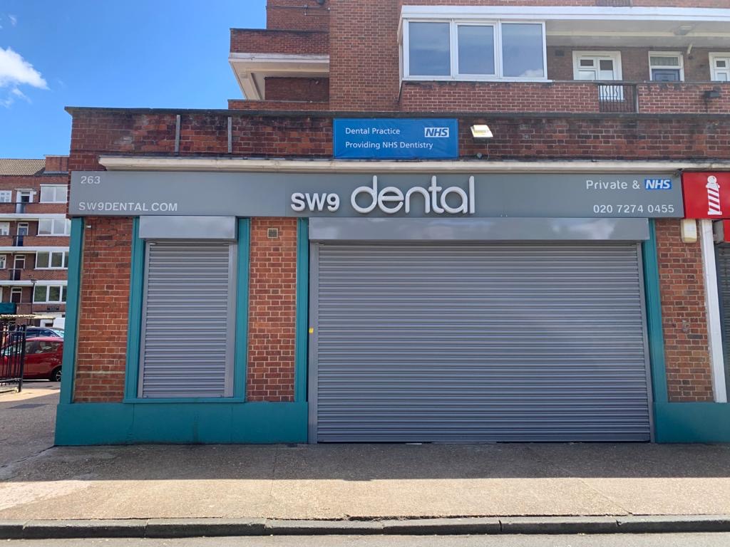 SW9 Dental Exterior with Shutters Down