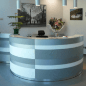 Curved Reception Desks for dental practices - Reception design