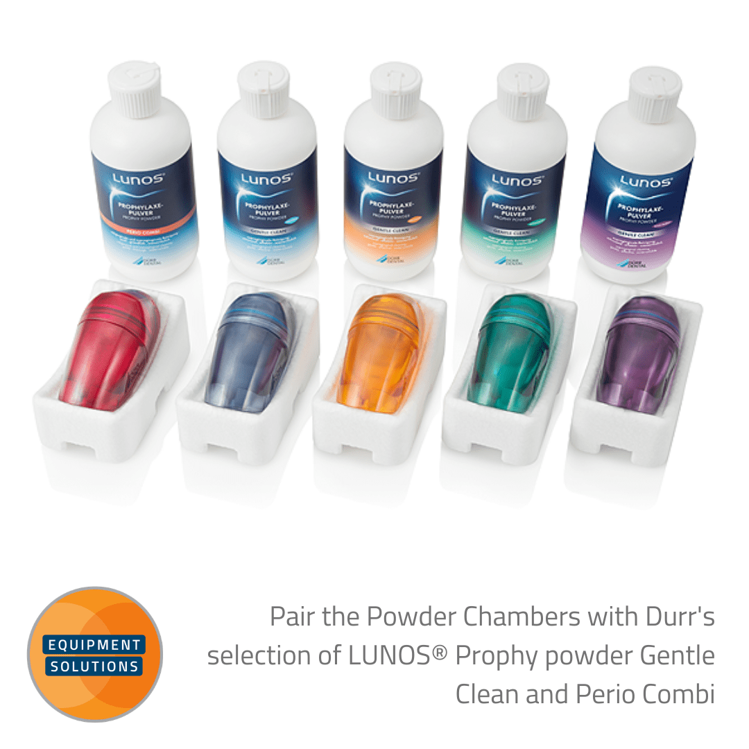 MyLunos® is supported by a choice of 5 powders for Supragingival or Subgingival applications.