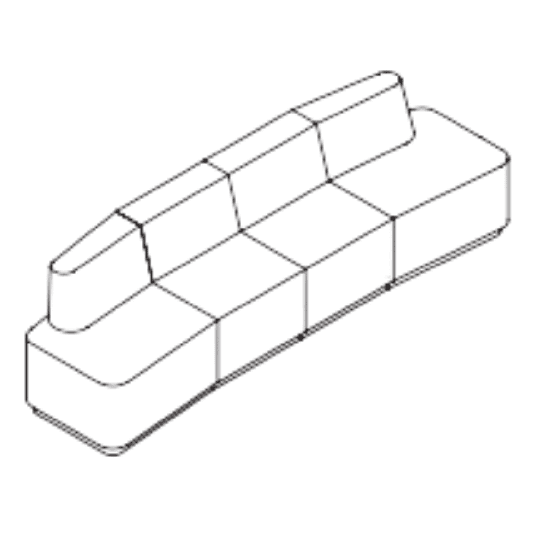 Viasit Organic Link CAD Viasit Organic Bench Seating