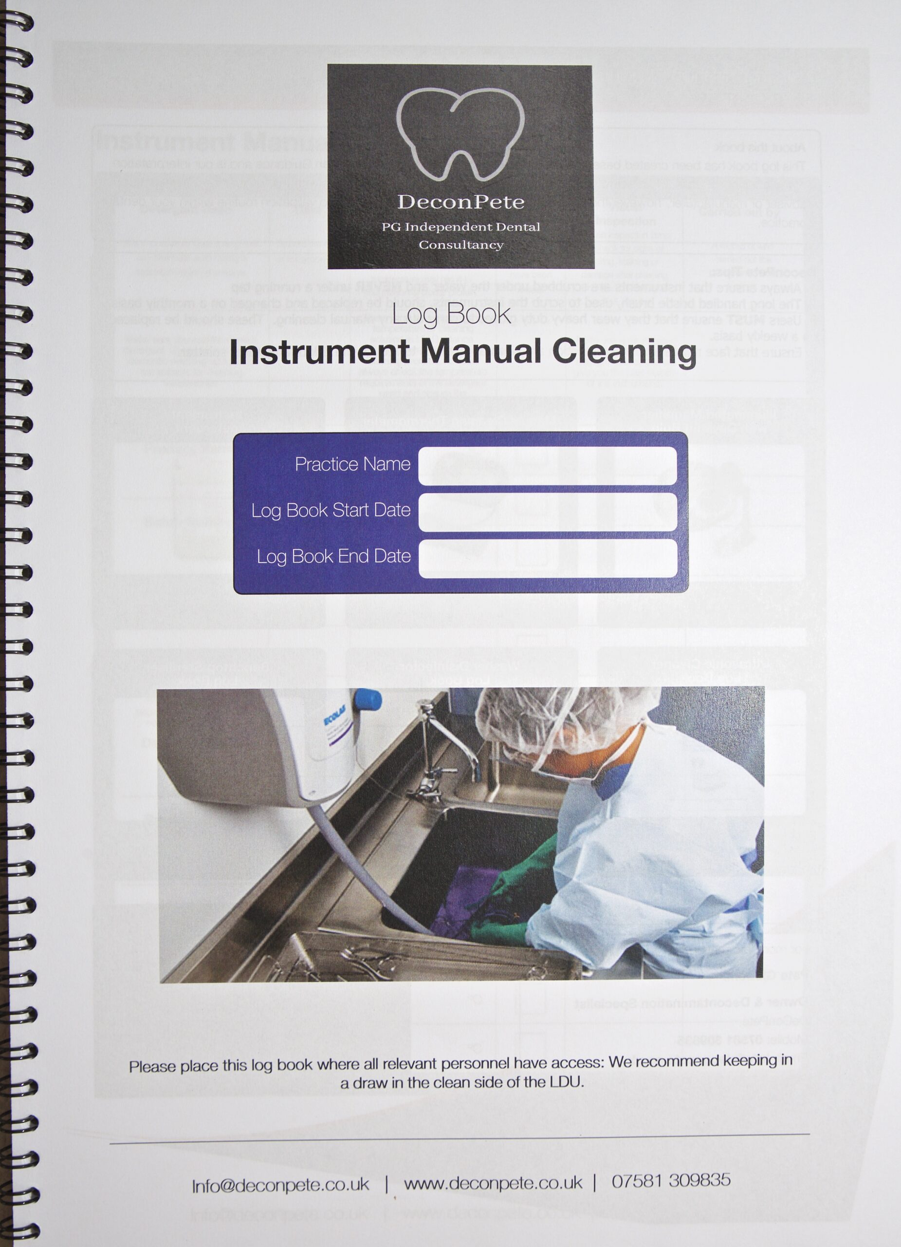Decontamination Compliance Book - Instrument Manual Cleaning