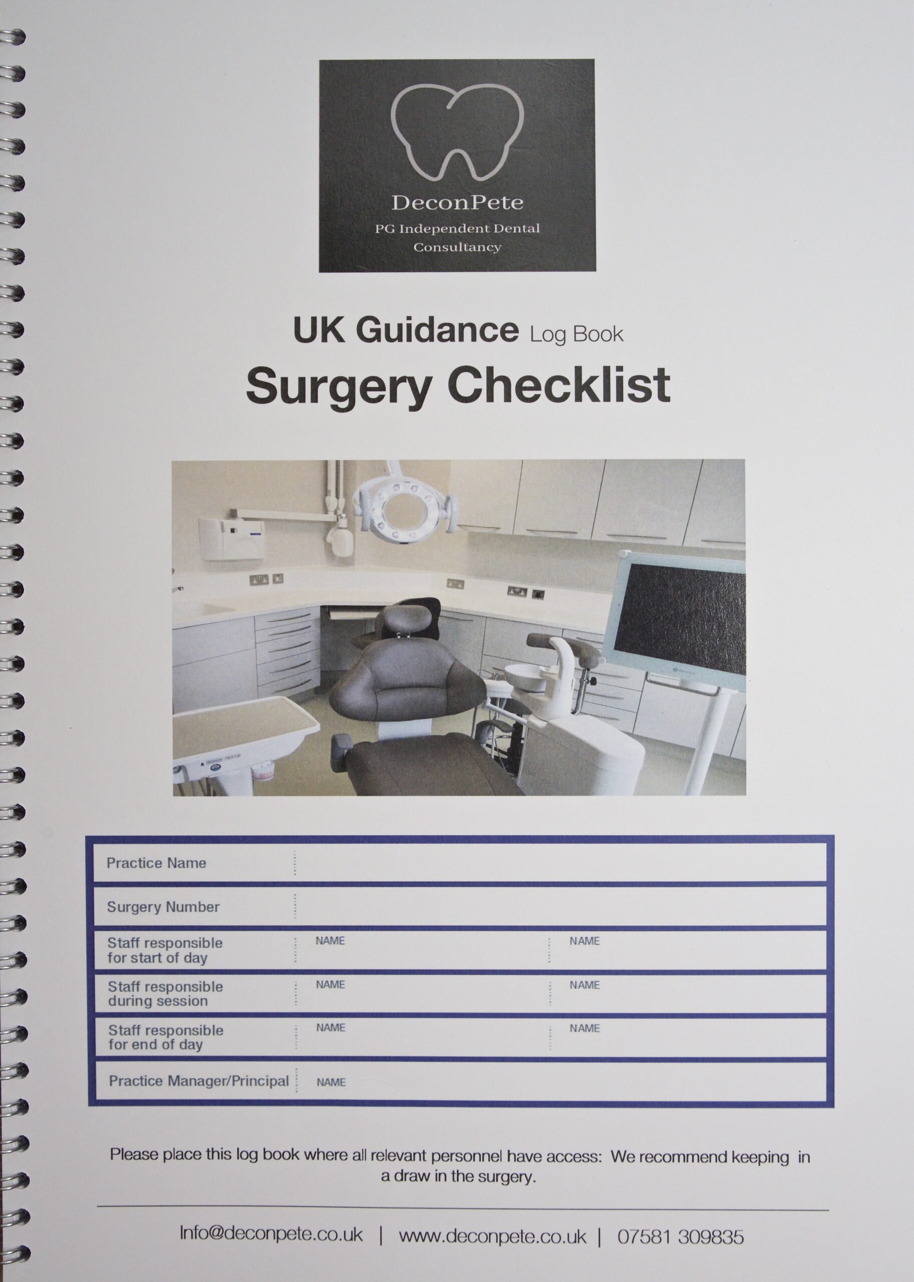 Decontamination Compliance Book - Surgery Checklist