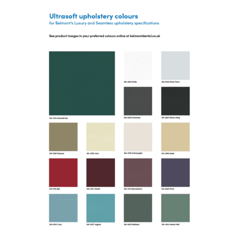 Belmont Ultrasoft Upholstery Colours - 2026 (1) Belmont Dentist ic-D Stool | Hague Dental Supplies |